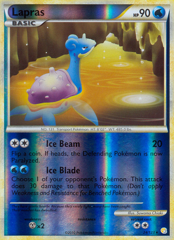 HeartGold SoulSilver Lapras #24/123 reverse holo